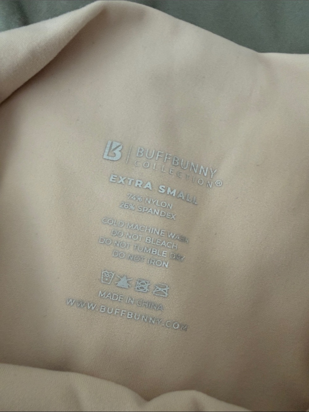 BuffBunny High-Waist Cream Flared Leggings - Picture 2 of 2